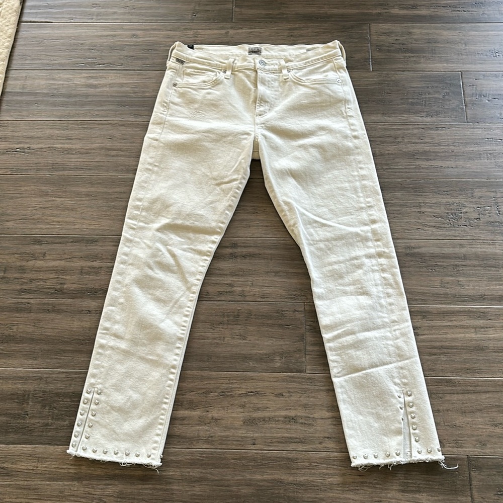 Citizens of humanity, cream, colored jeans